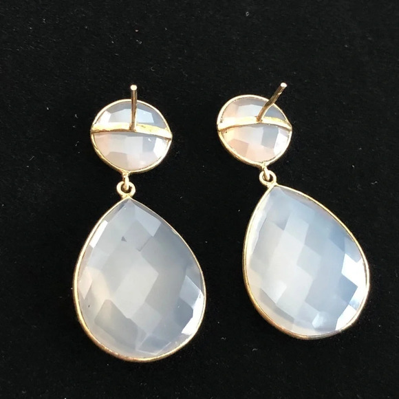 ADMK Jewelry Maya Gold Plated Quartz Drop Earrings - Picture 4 of 4